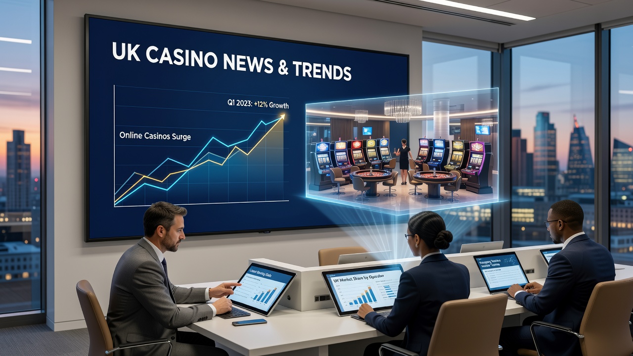 Graph showing upward trend in UK online casino gross gambling yield with key statistics highlighted