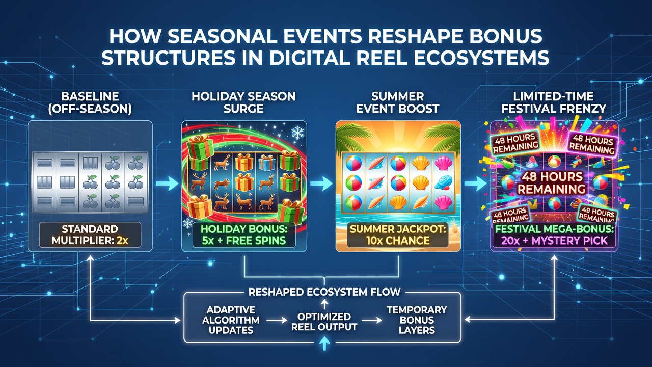 Mobile slot interface showing seasonal bonus triggers with chain reactions and themed symbols
