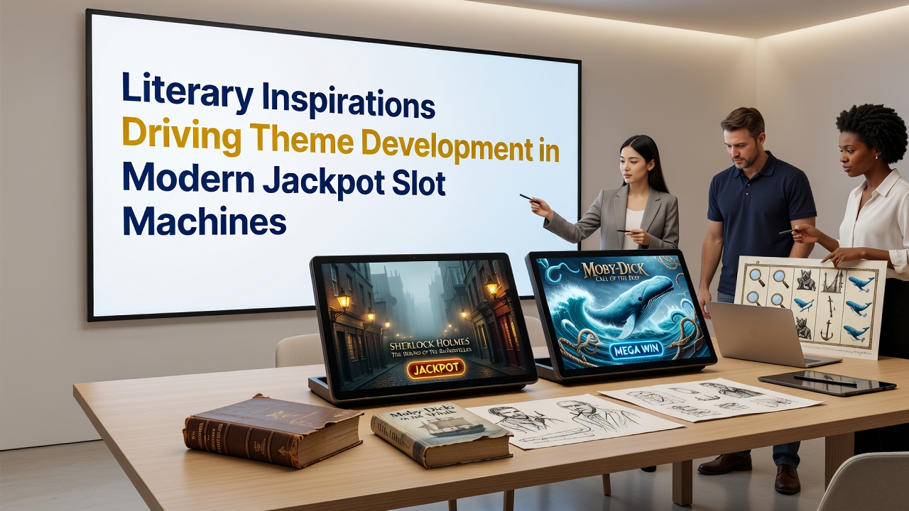 Literary classics inspiring modern jackpot slot machine themes with book motifs and symbols