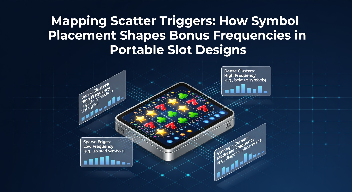 Detailed reel layout diagram showing scatter symbol positions across five mobile slot reels with highlighted trigger zones