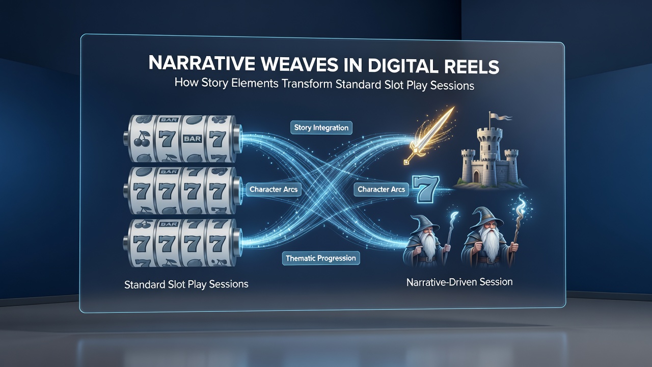 Animated slot reels showing character progression and environmental changes during bonus rounds