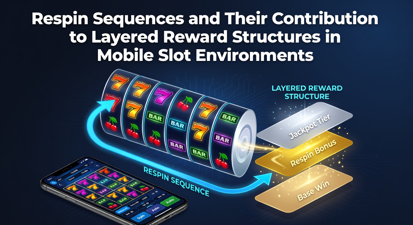 Mobile slot interface displaying respin sequence activation with layered reward indicators