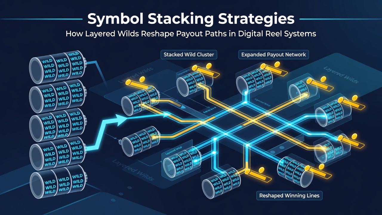 Comparison diagram showing before and after effects of layered wilds on multiple payout paths