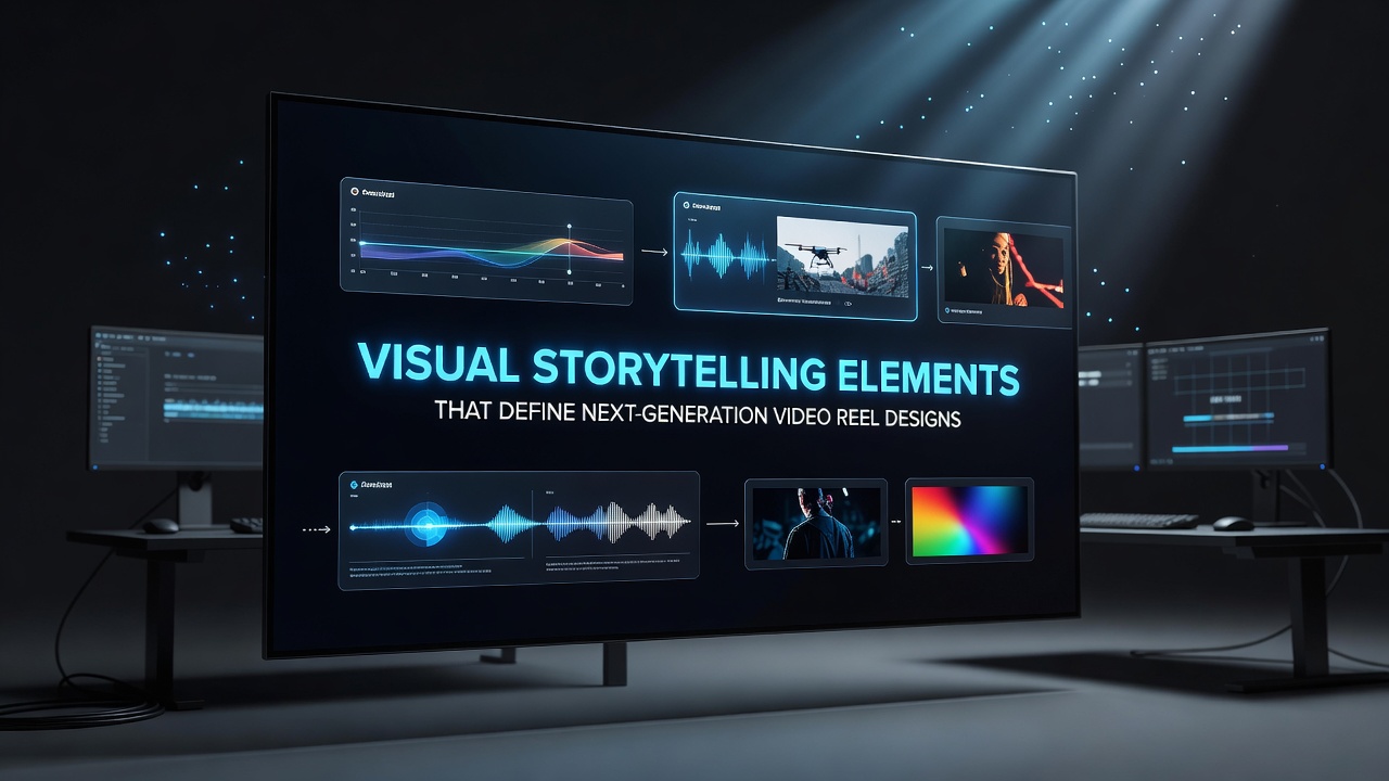Close-up view of motion graphics and temporal pacing elements used in contemporary video reel sequences