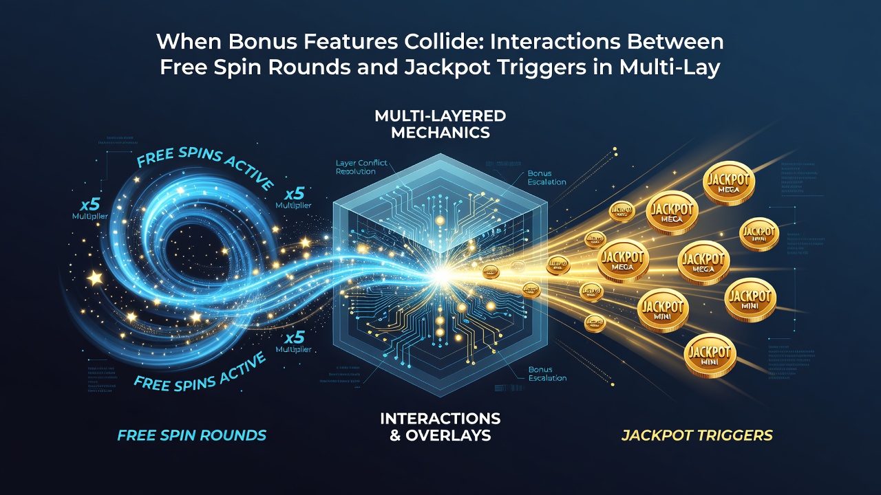 Close-up view of layered reels during free spins with jackpot meter activation